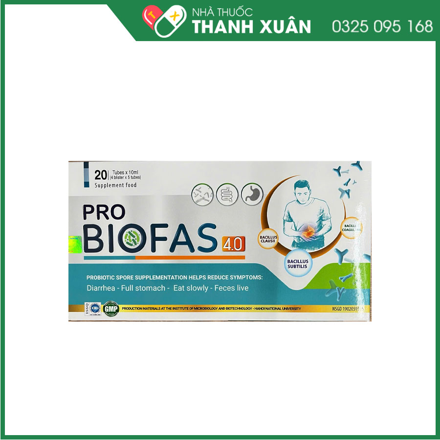 Pro Biofas hỗ trợ phục hồi hệ vi sinh đường ruột